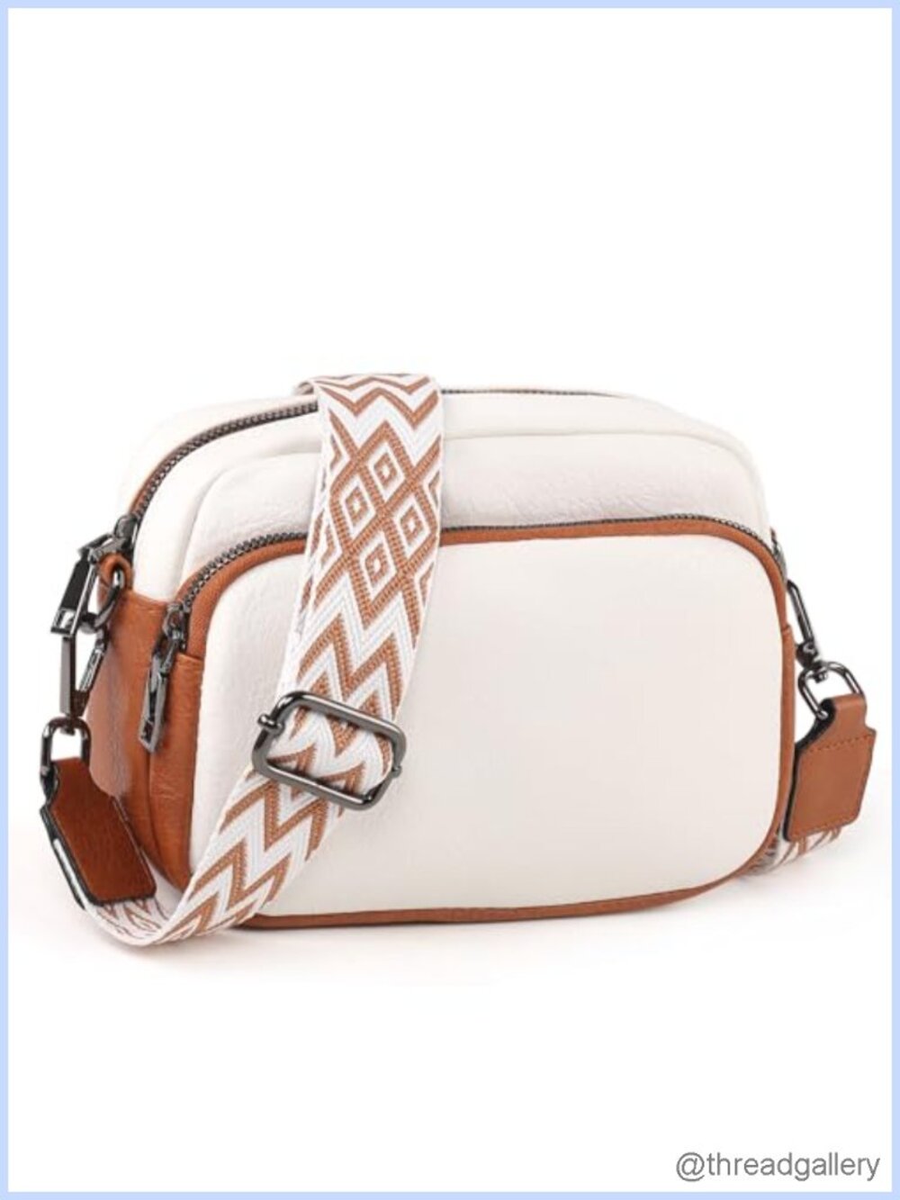 Vegan Leather Small Crossbody Bag Adjustable Wide Strap Travel Purse